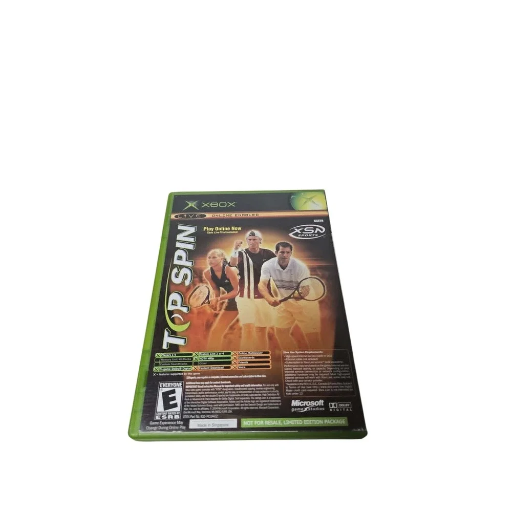 NCAA Football 2005 Top Spin Xbox Bundle Original Game‎ Case Manual CIB Sports